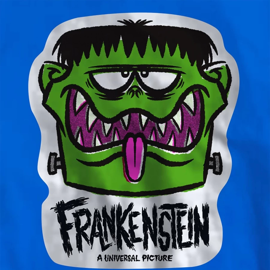 Super7 Universal Monsters Frankenstein Freakyfaces Graphic T-Shirt for Men and Women