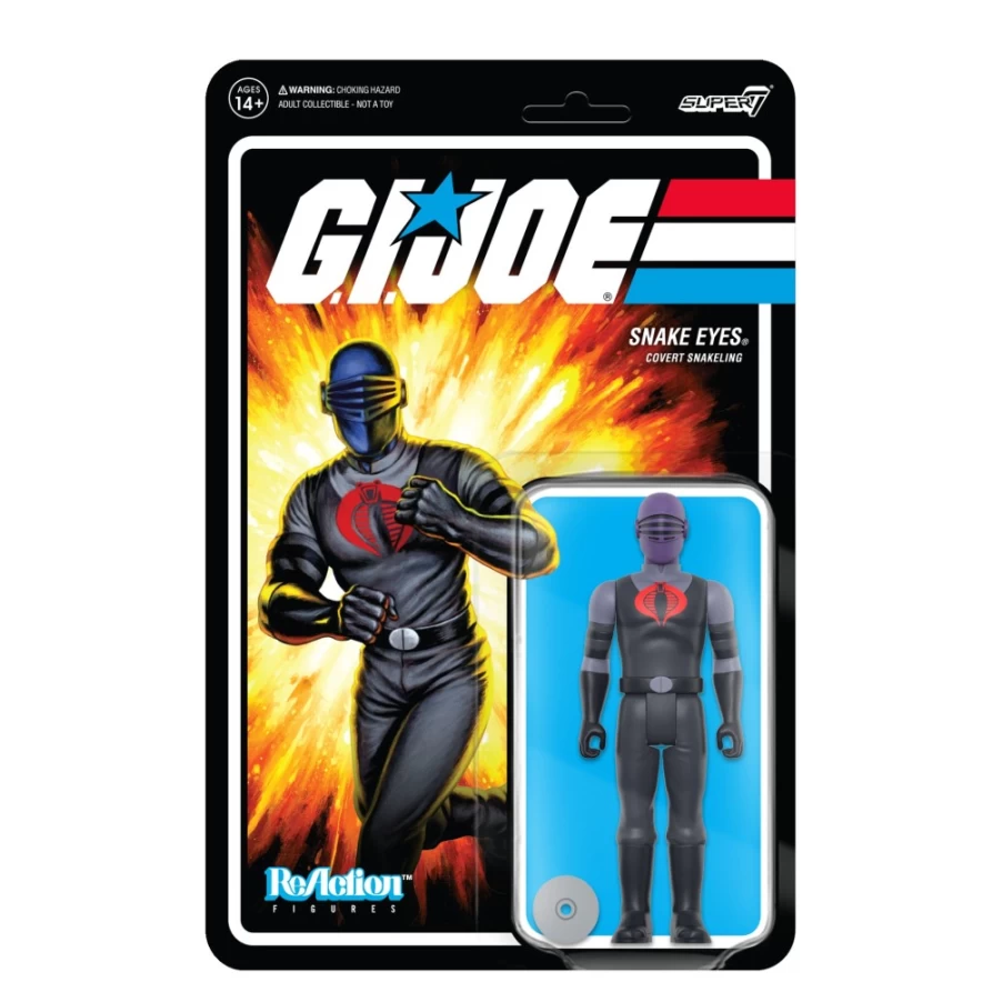 Super7 G.I. Joe Reaction Wave 4 Snake Eyes Action Figure - Pyramid of Darkness Collection