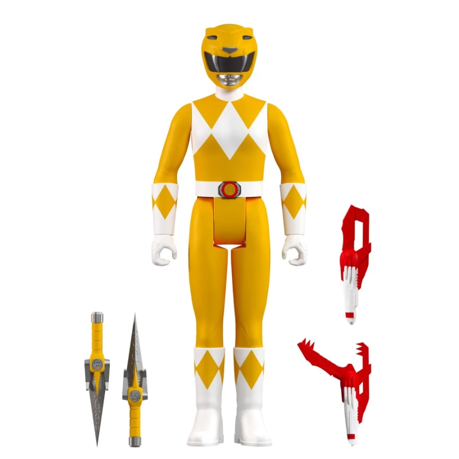 Super7 Mighty Morphin Power Rangers Yellow Ranger Action Figure - Wave 3 Collectible Toy