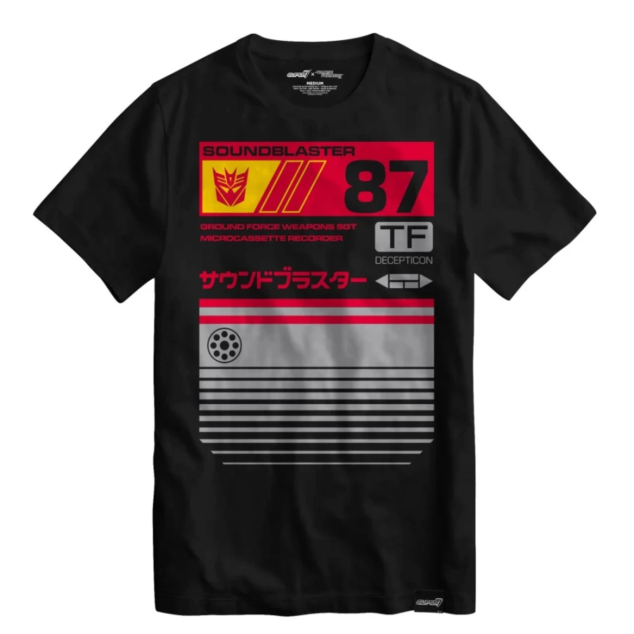 Super7 Transformers Soundblaster '87 Vintage Retro T-Shirt for Collectors
