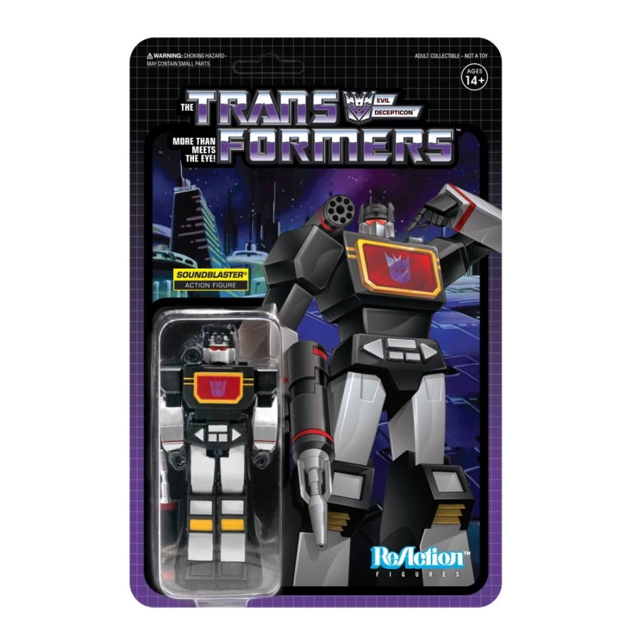 Super7 Transformers ReAction Figure - Soundblaster Collectible Toy