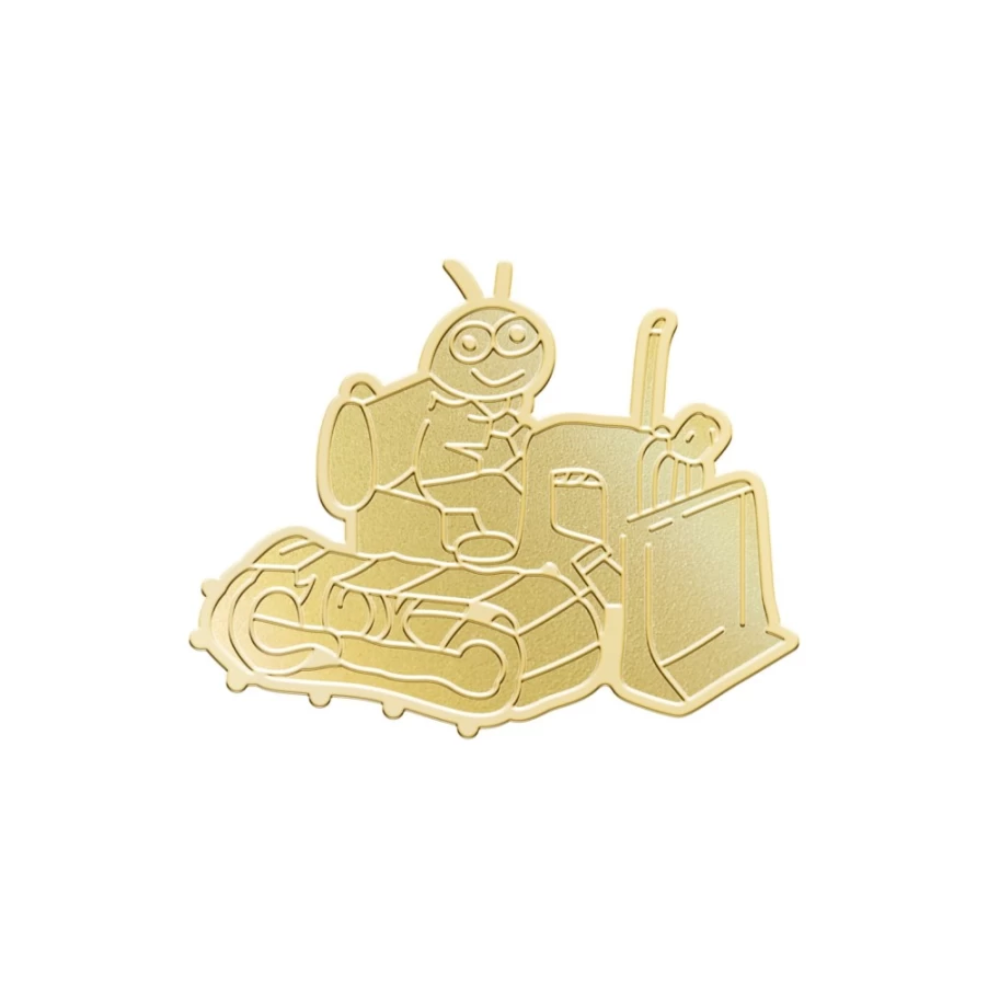 Super7 Richard Scarry Gold Bug Enamel Pin Collectible Vintage Cartoon Character Badge