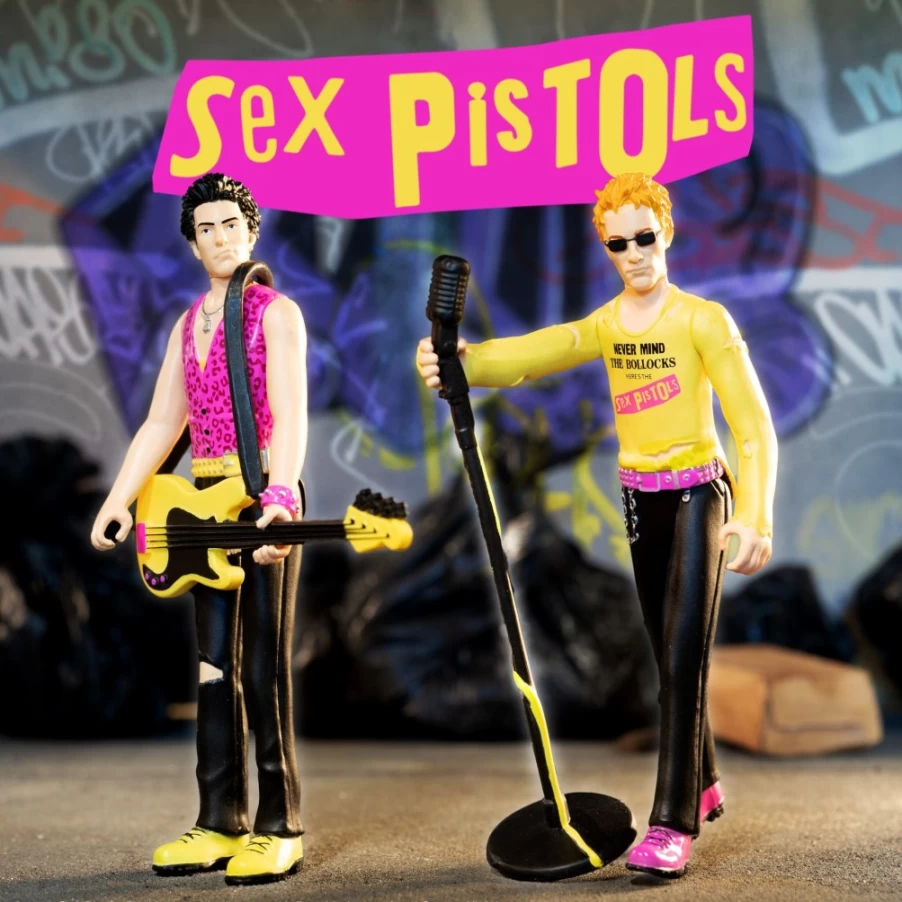 Super7 Sex Pistols Never Mind The Bollocks Reaction Figures Wave 2 - Johnny Rotten & Sid Vicious Collectible Action Figures