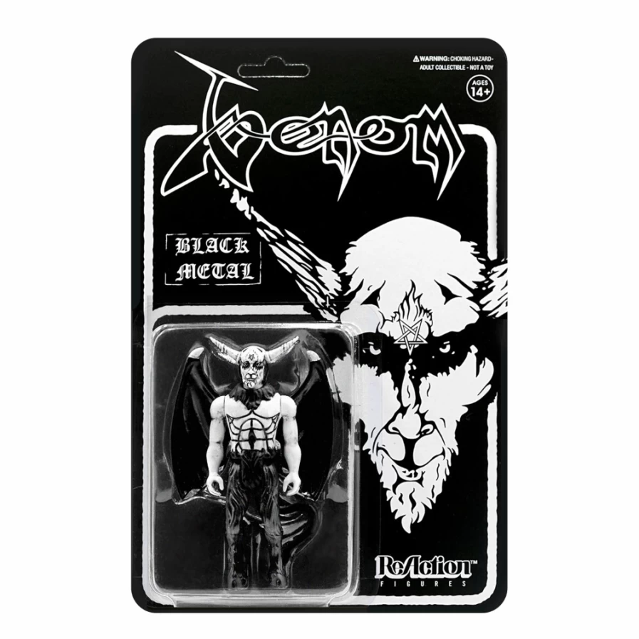 Super7 Venom Black Metal Reaction Figure - Collectible Action Figure