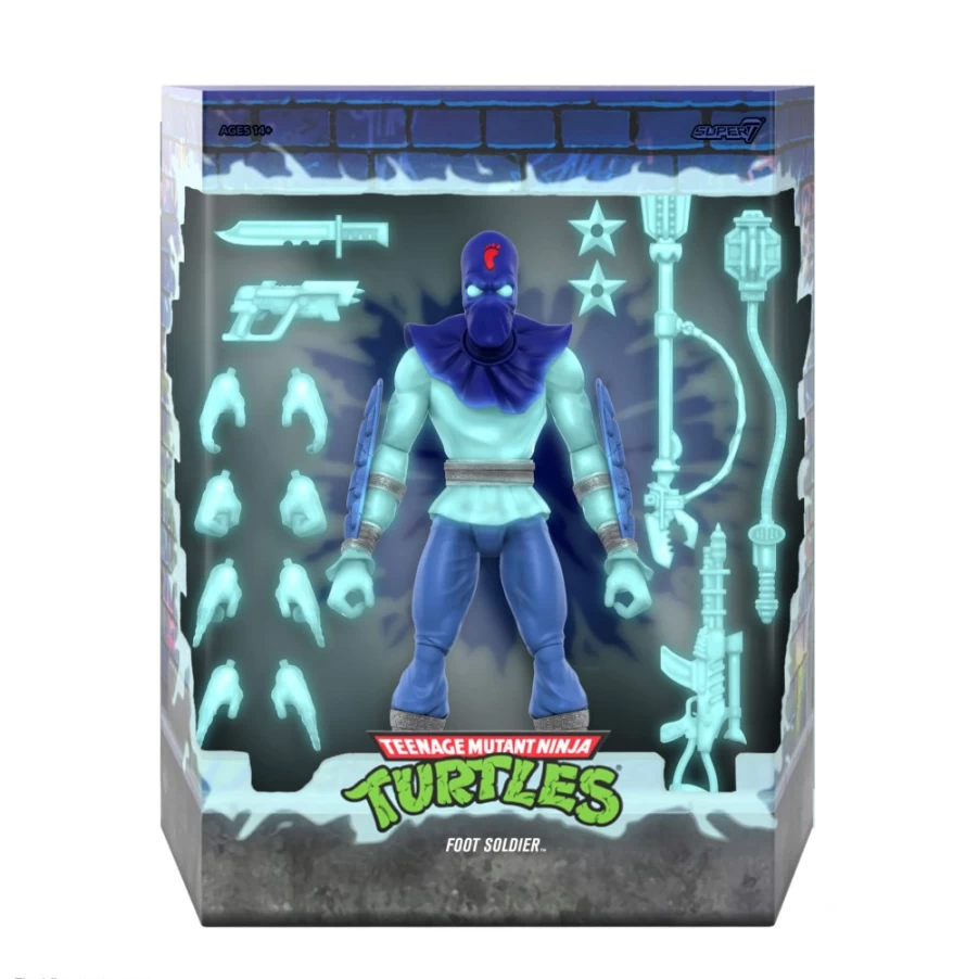 Super7 Teenage Mutant Ninja Turtles Ultimates! Glow-in-the-Dark Foot Soldier Action Figure