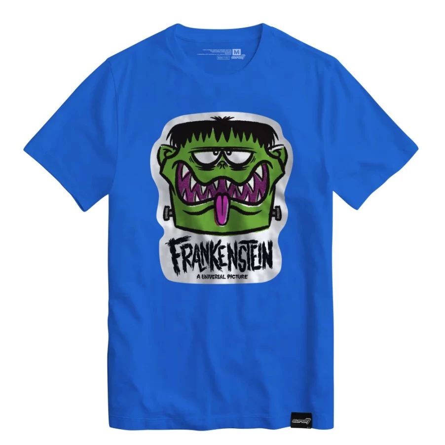 Super7 Universal Monsters Frankenstein Freakyfaces Graphic T-Shirt for Men and Women