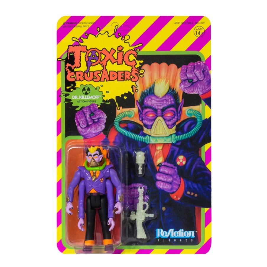 Super7 Toxic Crusaders Reaction Figure - Dr. Killemoff Collectible Action Figure