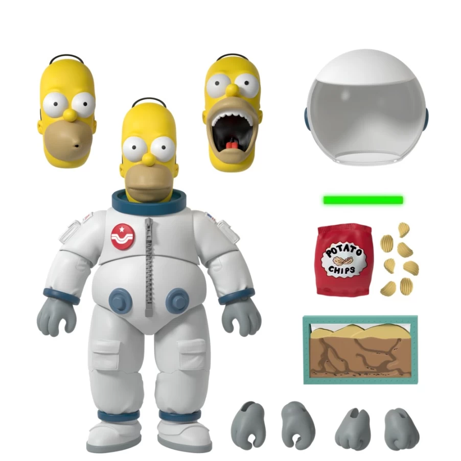 Super7 The Simpsons Ultimates Wave 1 Deep Space Homer Action Figure Collectible