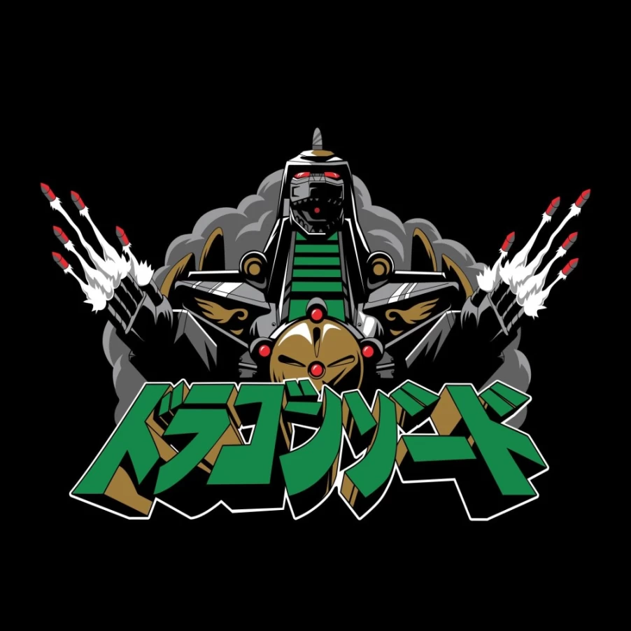 Super7 Mighty Morphin Power Rangers Dragonzord Graphic T-Shirt for Adults and Kids