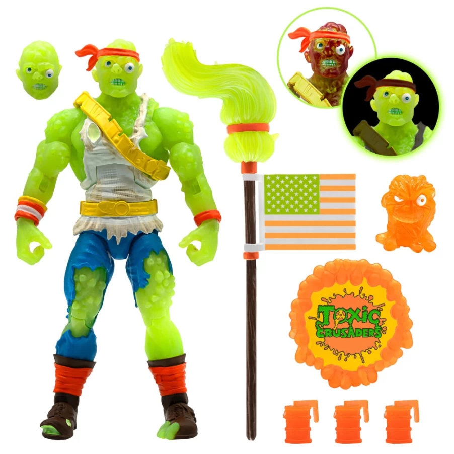Super7 Toxic Crusader Ultimates Radioactive Red Rage Action Figure Collectible