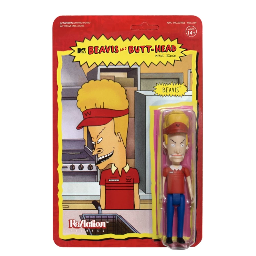Super7 Beavis And Butt-Head Reaction Figure - Burger World Beavis Collectible Toy