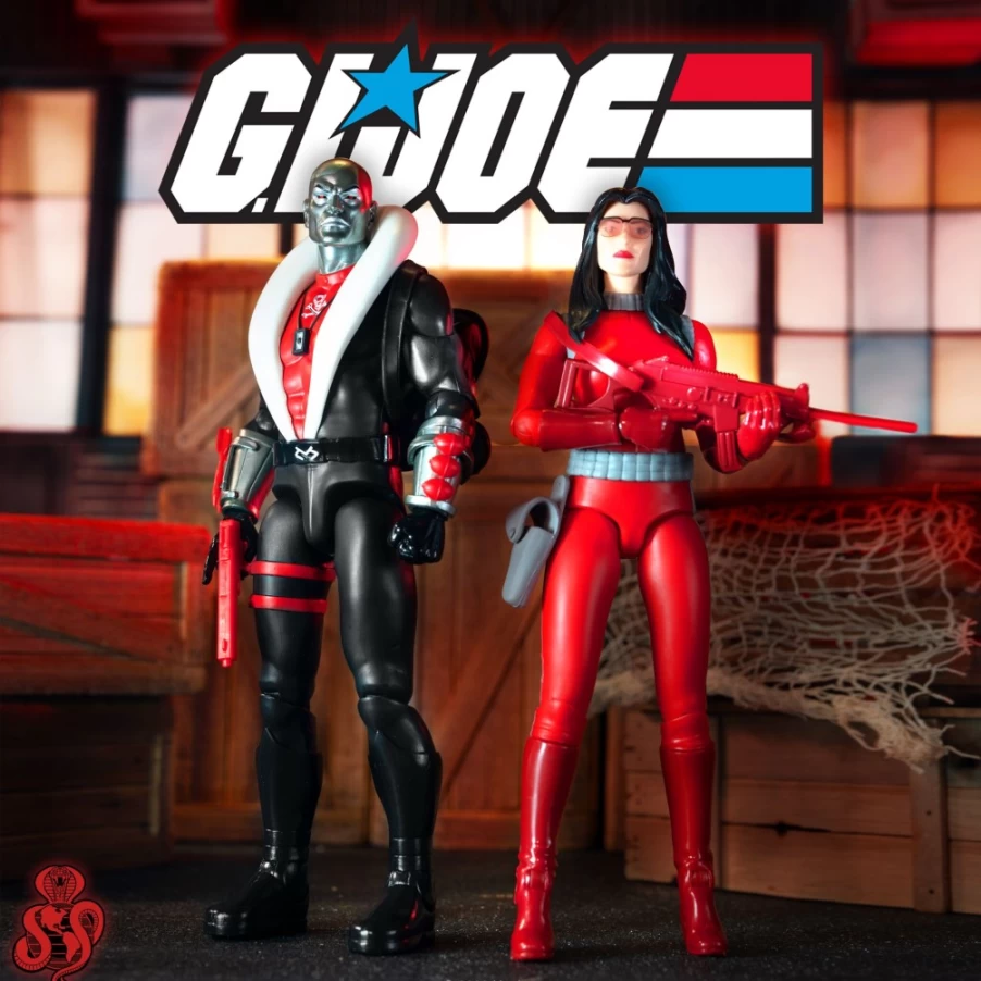 Super7 G.I. Joe Ultimates! Baroness (Rednok) & Destro (Red Jackal) 6-Inch Action Figures Collectible Set