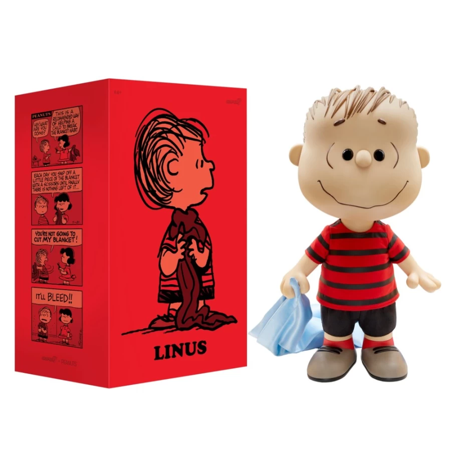 Super7 Peanuts Supersize Linus with Blanket Action Figure - Collectible Vinyl Toy