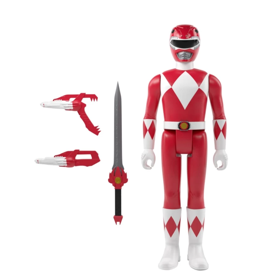 Super7 Mighty Morphin Power Rangers Red Ranger Action Figure - Wave 1 Collectible