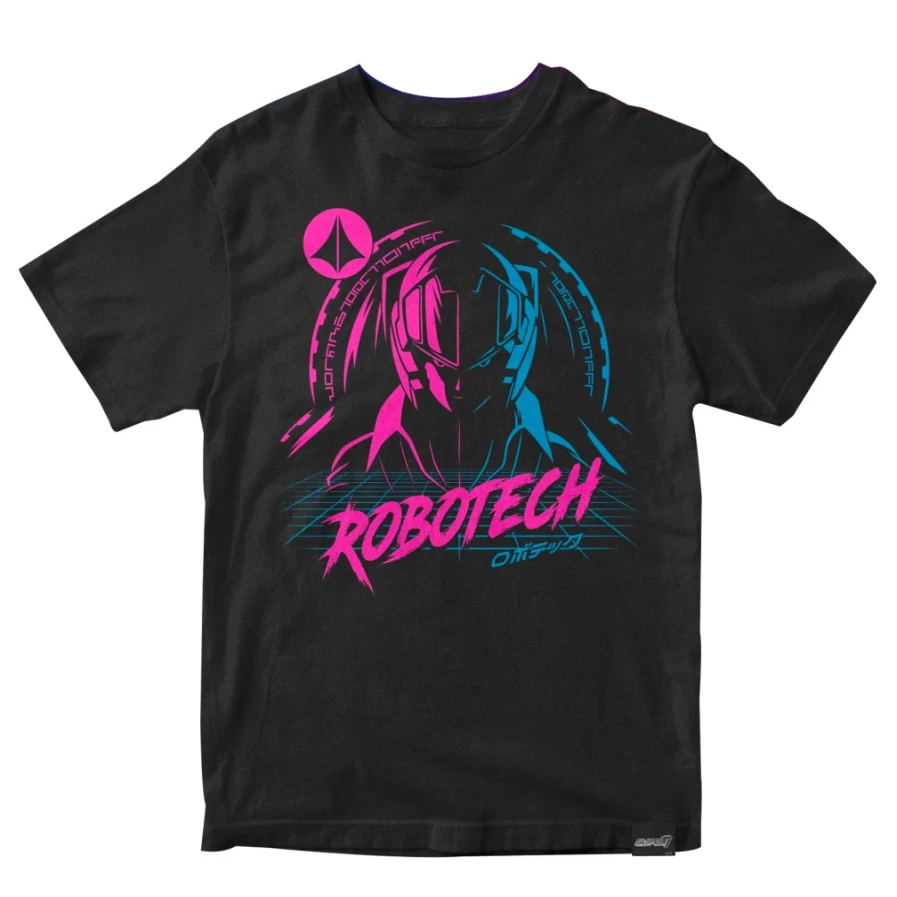 Super7 Robotech Pilot Graphic Tee - Anime Inspired Vintage T-Shirt for Men & Women