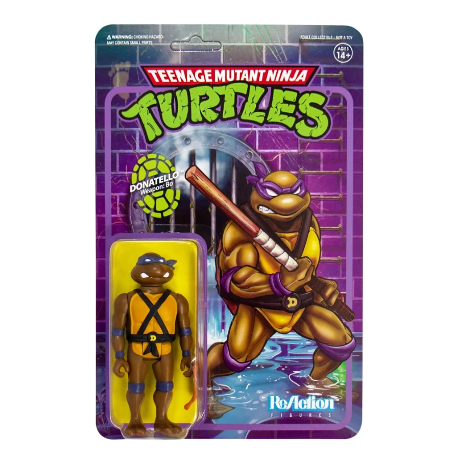 Super7 Teenage Mutant Ninja Turtles Donatello Action Figure - Collectible TMNT Reaction Figure