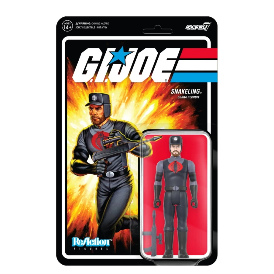 Super7 G.I. Joe Reaction Figures Wave 3 - Cobra Snakeling Factory Worker Action Figure (Pink Variant)