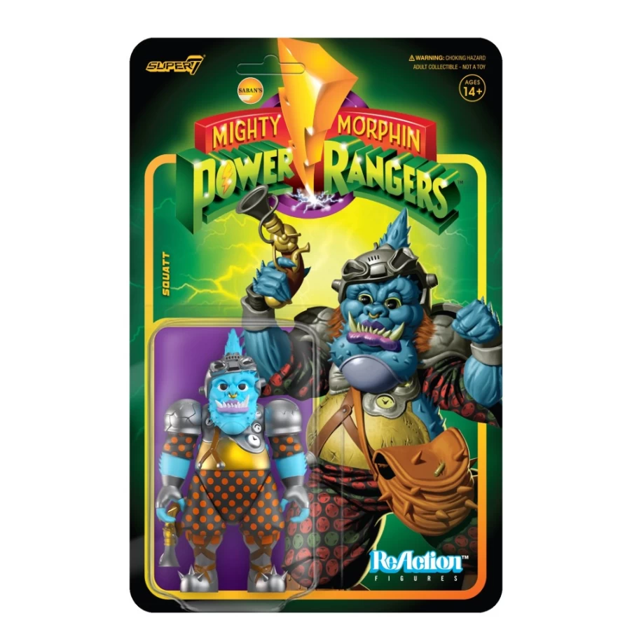 Super7 Mighty Morphin Power Rangers Squatt Action Figure - Wave 3 Collectible