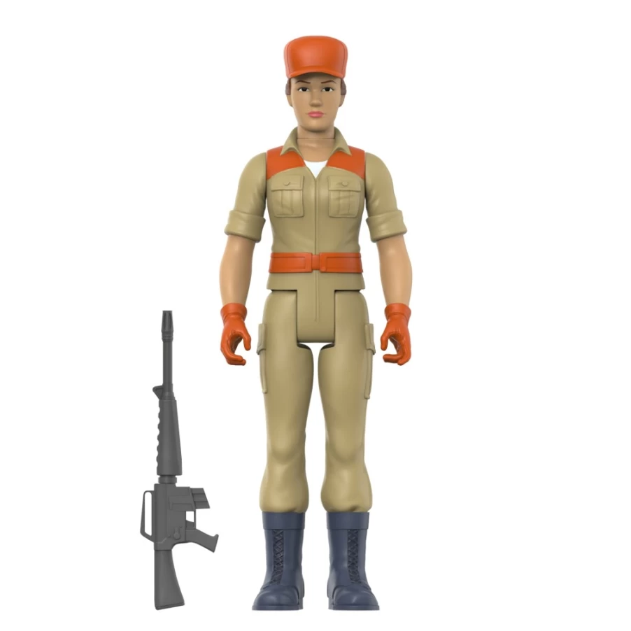 Super7 G.I. Joe Reaction Figures Wave 3 - Female Combat Engineer Action Figure with Bun Hair (Tan)