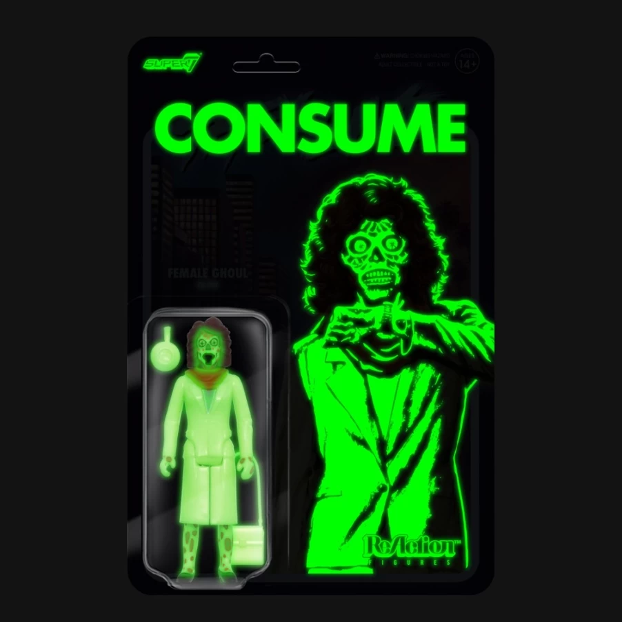 Super7 They Live Reaction Wave 2 Glow-in-the-Dark Female Ghoul Action Figure