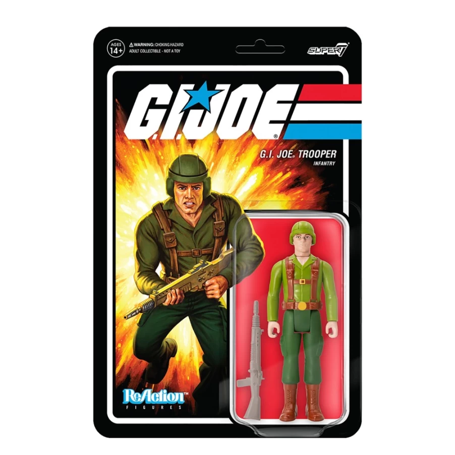 Super7 G.I. Joe Reaction Figures Wave 1 - Greenshirt (Pink) 3.75-Inch Collectible Action Figure