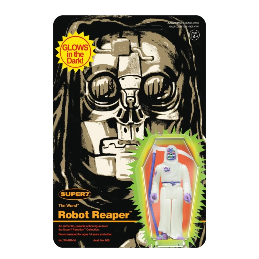 Super7 The Worst Reaction Wave 1 - Robot Reaper Glow in The Dark Action Figure