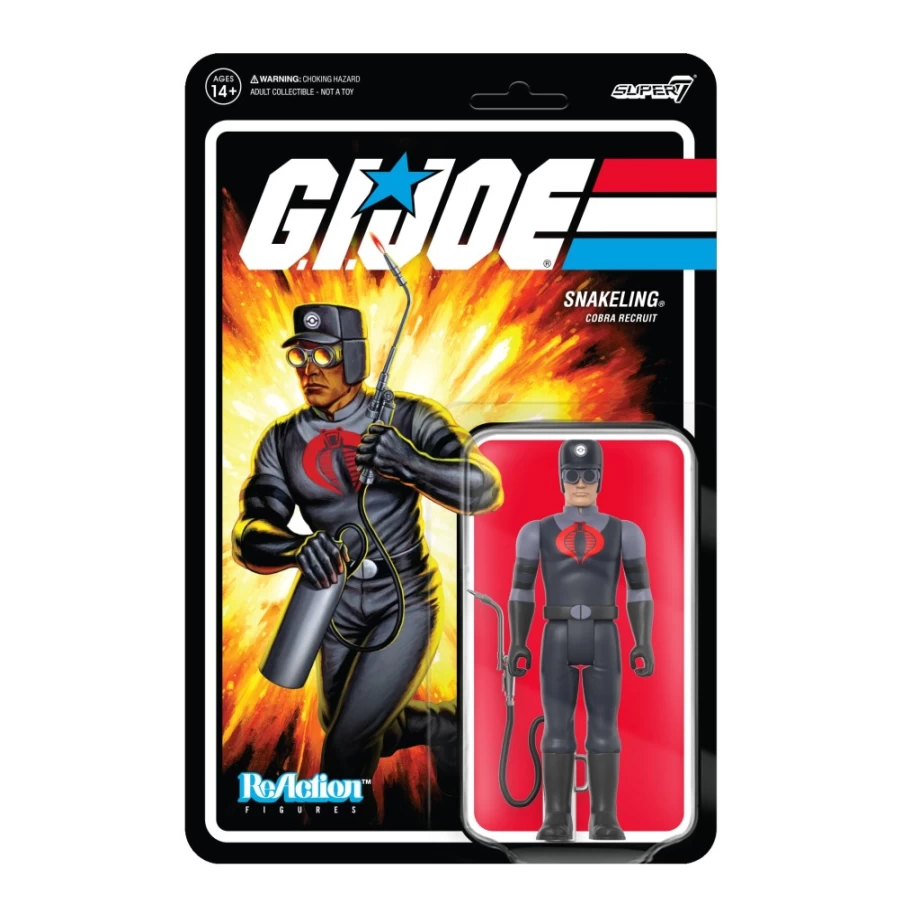 Super7 G.I. Joe Reaction Figures Wave 3 - Cobra Snakeling Factory Worker Action Figure (Tan)