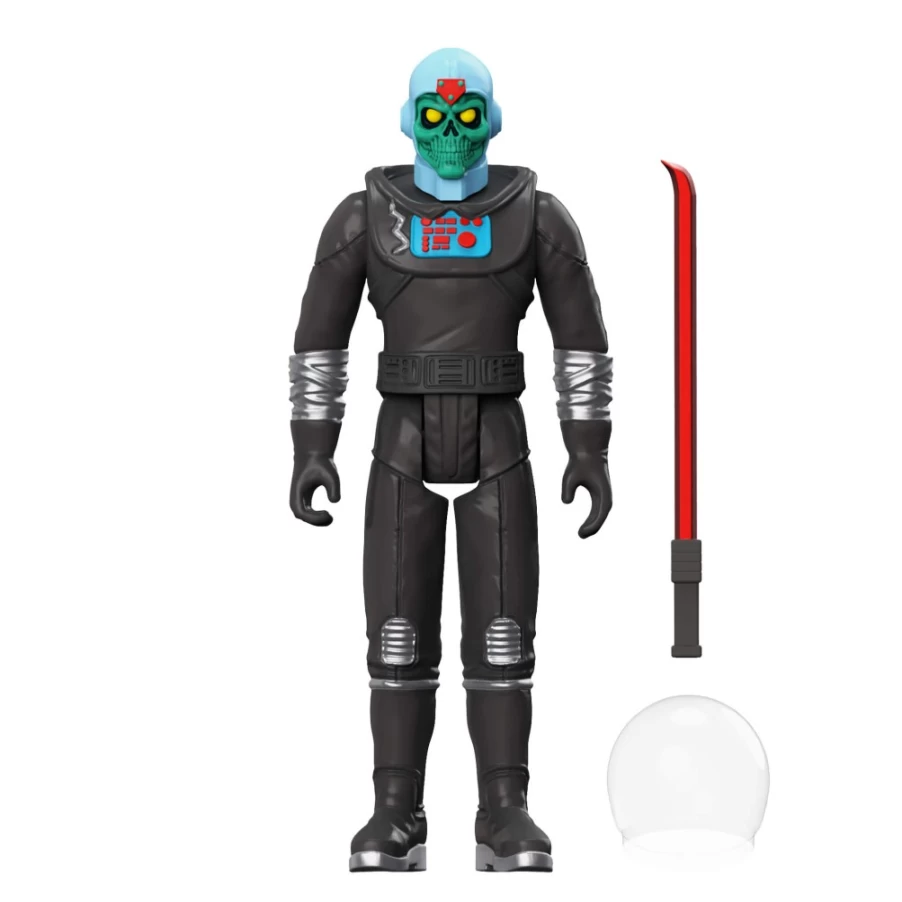 Super7 Astro Zombies Wave 2 Reaction Figure - Black/Silver Astro Zombie Collectible Toy