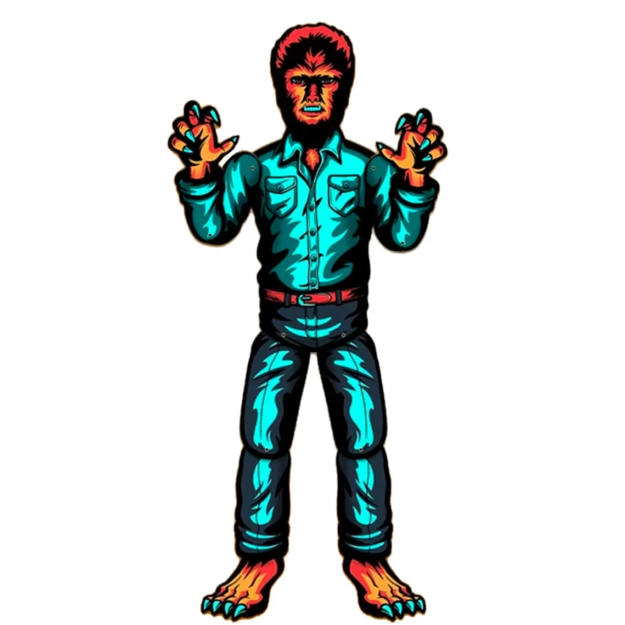 Super7 Universal Monsters The Wolf Man Collectible Paper People Figure