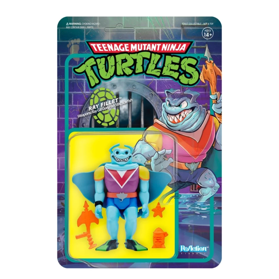 Super7 Teenage Mutant Ninja Turtles Ray Fillet Action Figure Wave 4 Collectible Toy