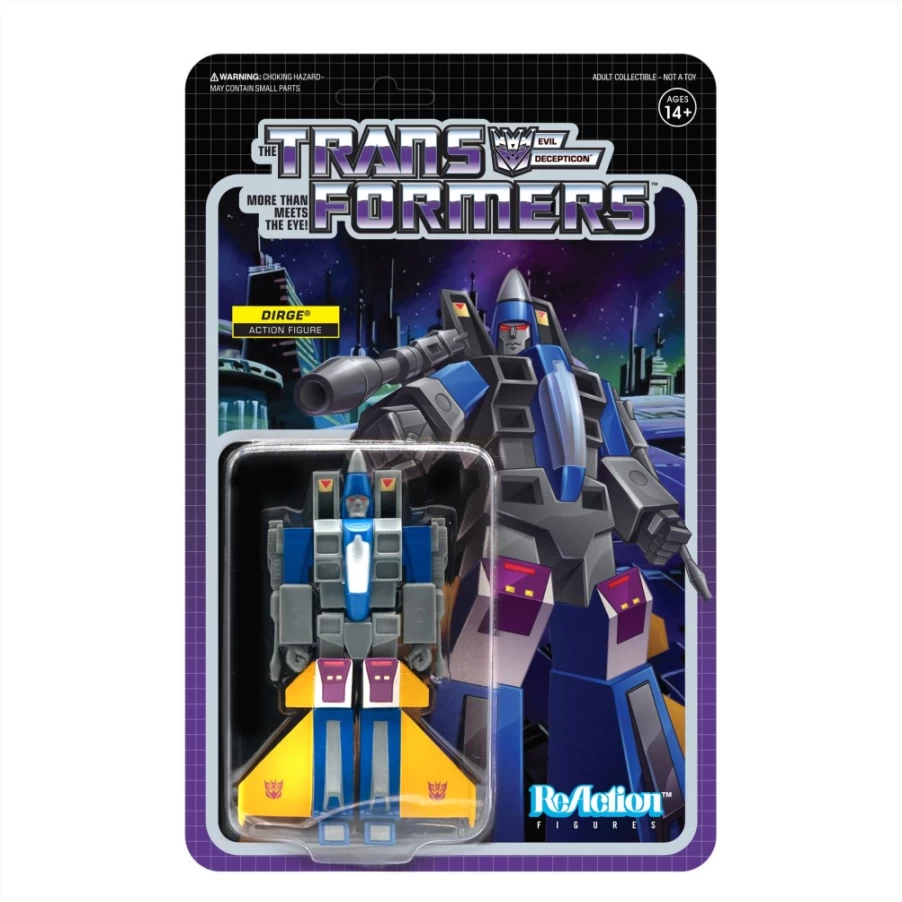 Super7 Transformers Reaction Wave 3 Action Figure - Dirge Collectible Toy