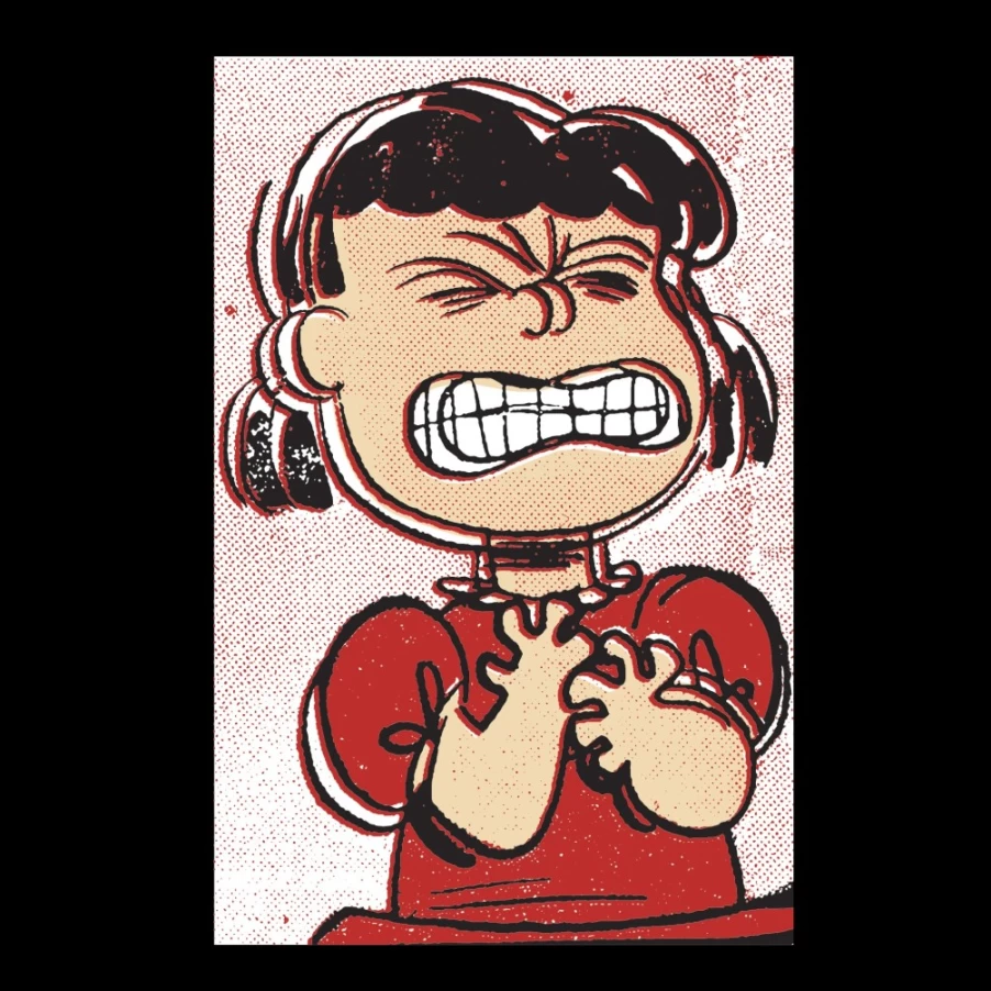 Super7 Angry Lucy Peanuts Graphic Tee - Vintage Snoopy Comic T-Shirt for Men & Women