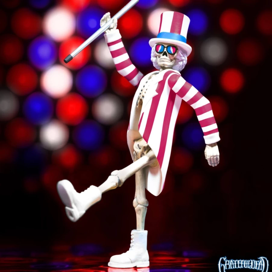 Super7 Grateful Dead Uncle Sam Skeleton Action Figure Wave 3 Collectible