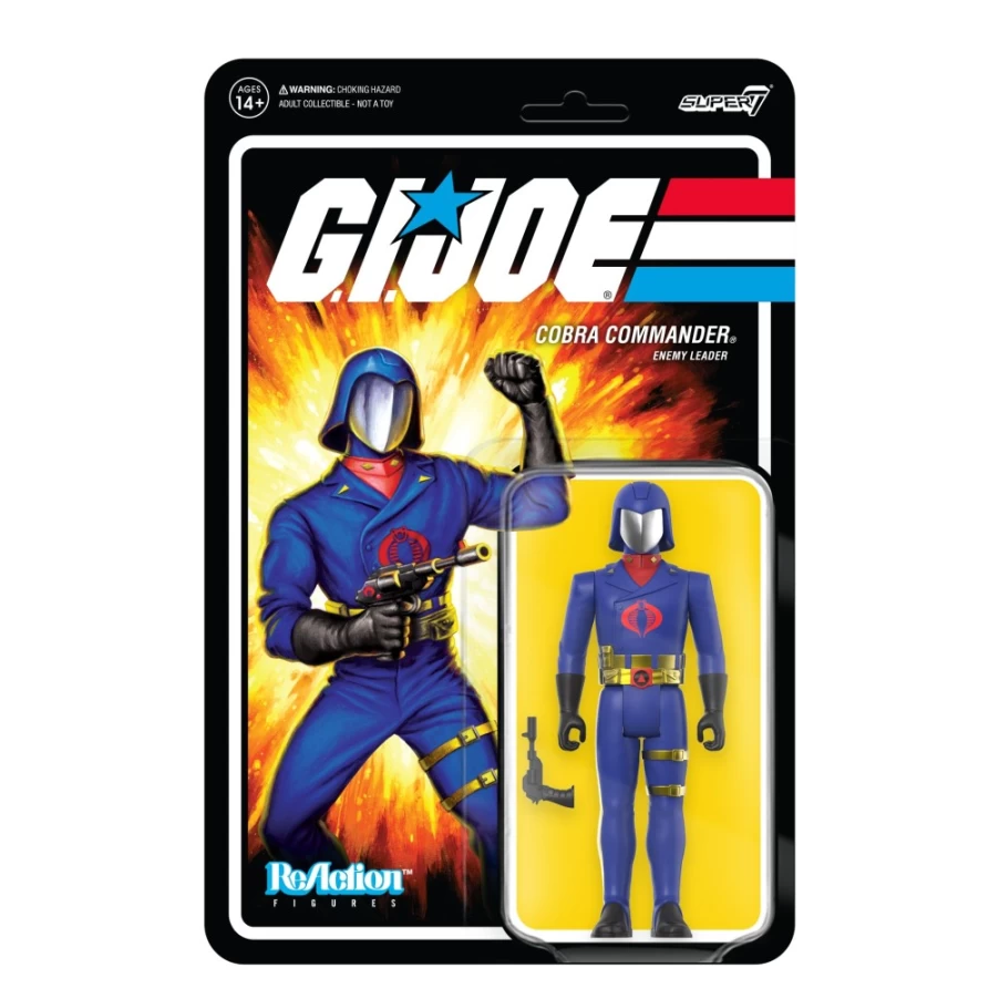 Super7 G.I. Joe Reaction Figures Wave 3 - Cobra Commander Action Figure (Toy Colors Version)