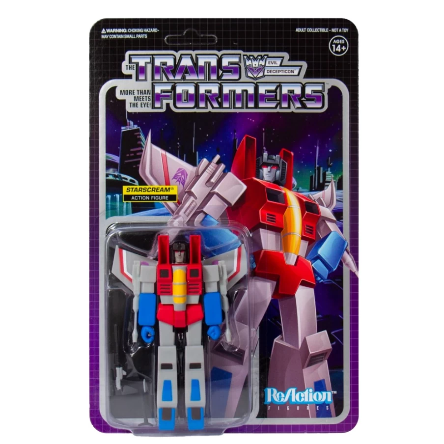 Super7 Transformers Reaction Figure - Starscream Collectible Toy
