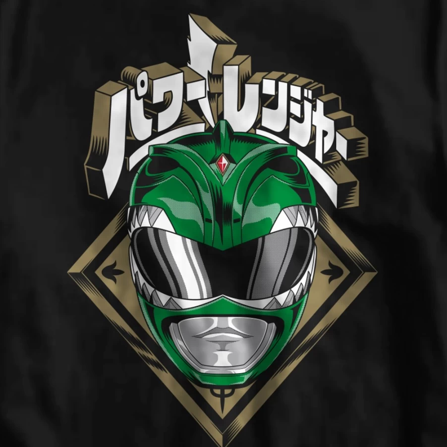 Super7 Mighty Morphin Power Rangers Green Ranger Helmet Graphic T-Shirt for Men & Women