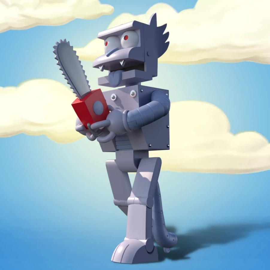 Super7 The Simpsons Ultimates! Wave 1 - Robot Scratchy Action Figure Collectible