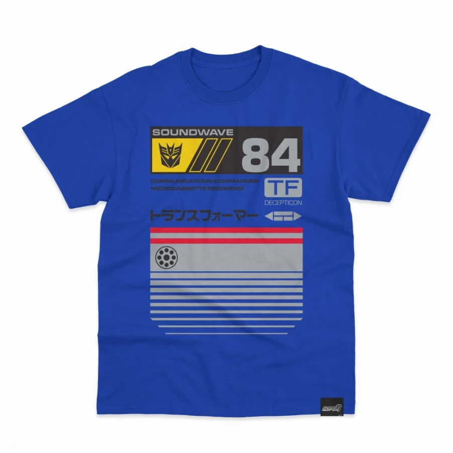 Super7 Transformers Soundwave 84 Commander Graphic T-Shirt for Men & Women - Official Licensed Tee