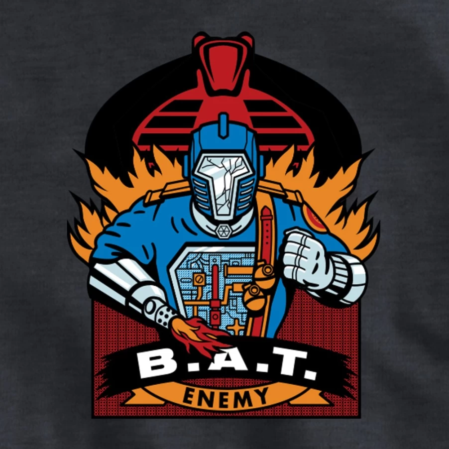 Super7 G.I. Joe Cobra B.A.T. Vintage Graphic T-Shirt for Men
