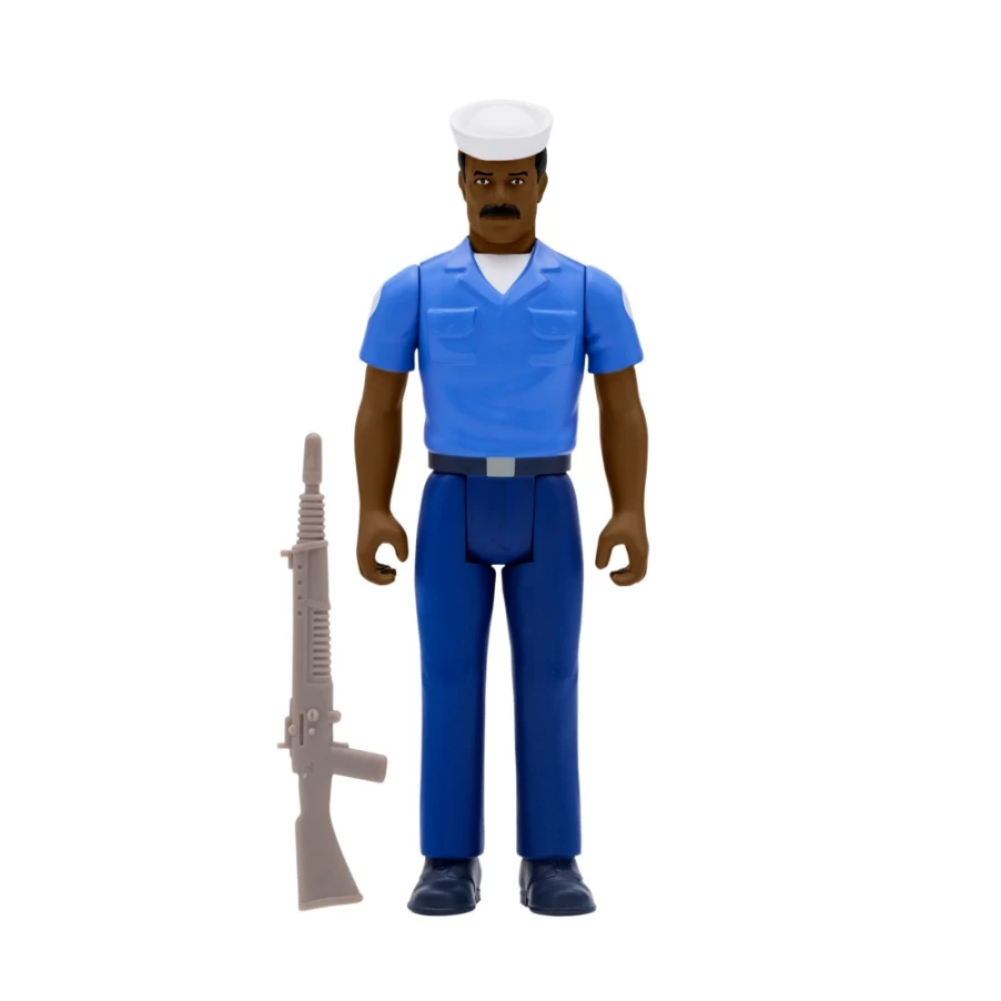Super7 G.I. Joe Reaction Figures Wave 2 - Cobra Blueshirt Trooper with Mustache (Brown) 3.75-Inch Action Figure