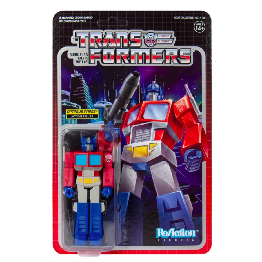 Super7 Transformers Reaction Figure - Optimus Prime Collectible Action Figure