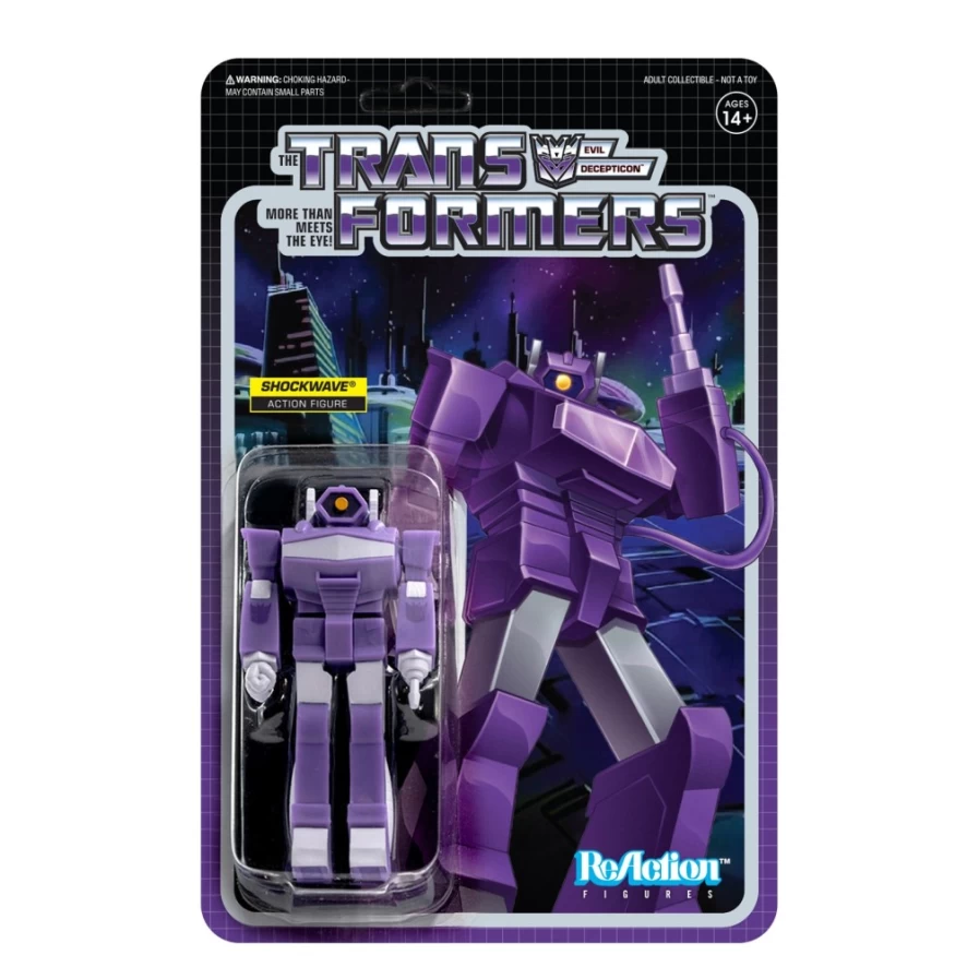 Super7 Transformers Reaction Figure Wave 2 - Shockwave Action Figure Collectible