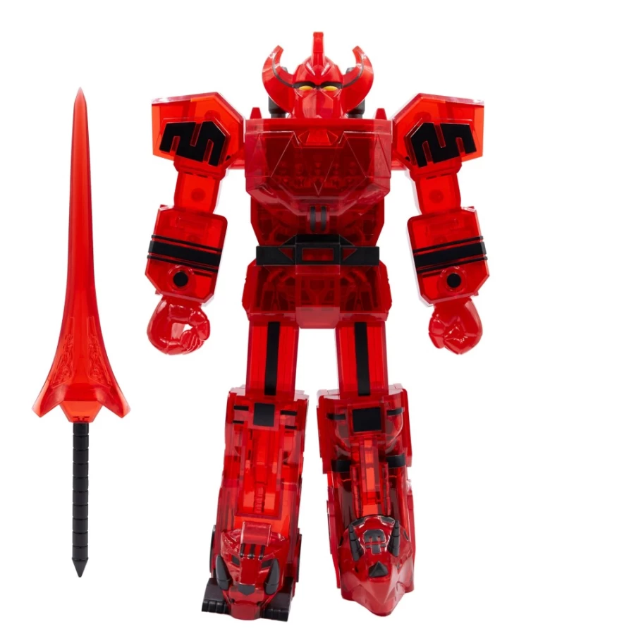 Super7 Mighty Morphin Power Rangers Red Clear Super Cyborg Megazord Action Figure