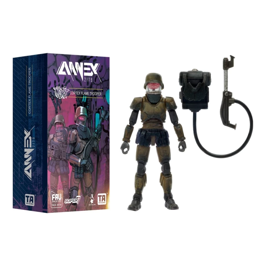 Super7 Acid Rain World Cortex Commander Flame Trooper Marine Action Figure W1