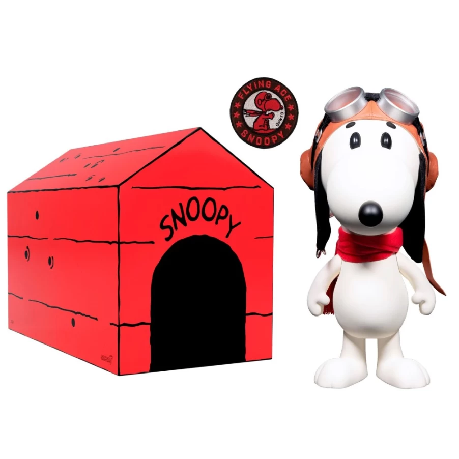Super7 Snoopy Flying Ace Peanuts Vinyl Figure - Supersize Collectible in Doghouse Box