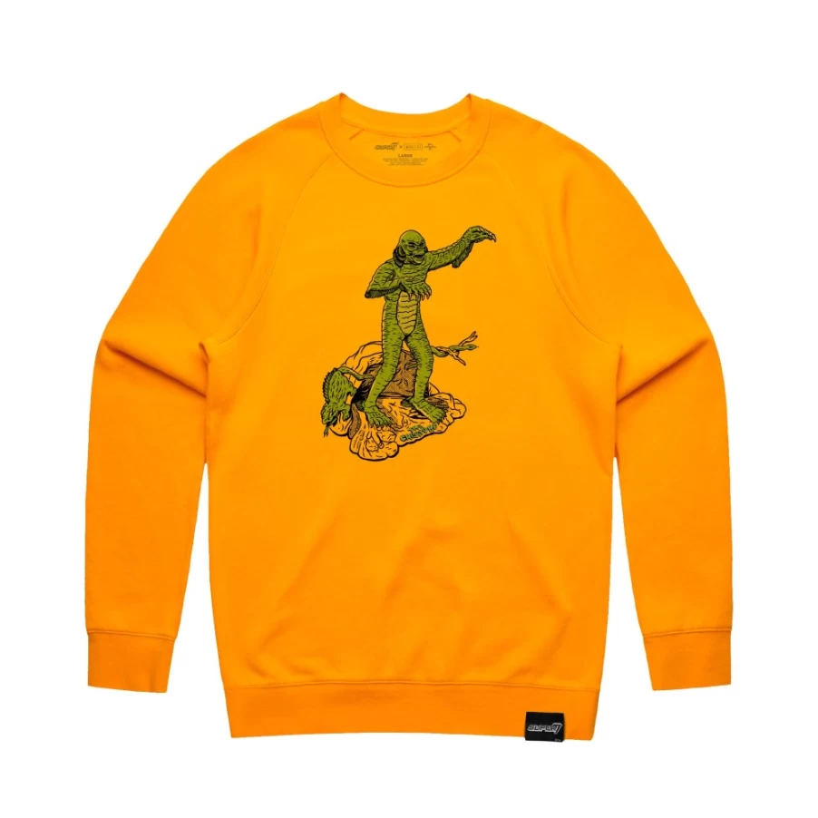 Super7 Creature Model Kit Graphic Crewneck Fleece Sweatshirt | Officially Licensed Apparel