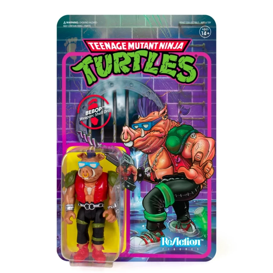 Super7 Teenage Mutant Ninja Turtles Bebop Reaction Action Figure Collectible