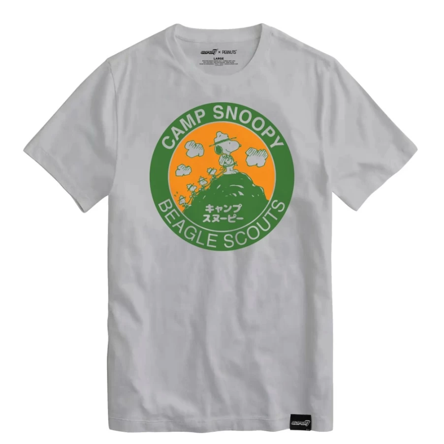 Super7 Camp Snoopy Peanuts Graphic T-Shirt for Men & Women - Official Licensed Vintage Cartoon Tee