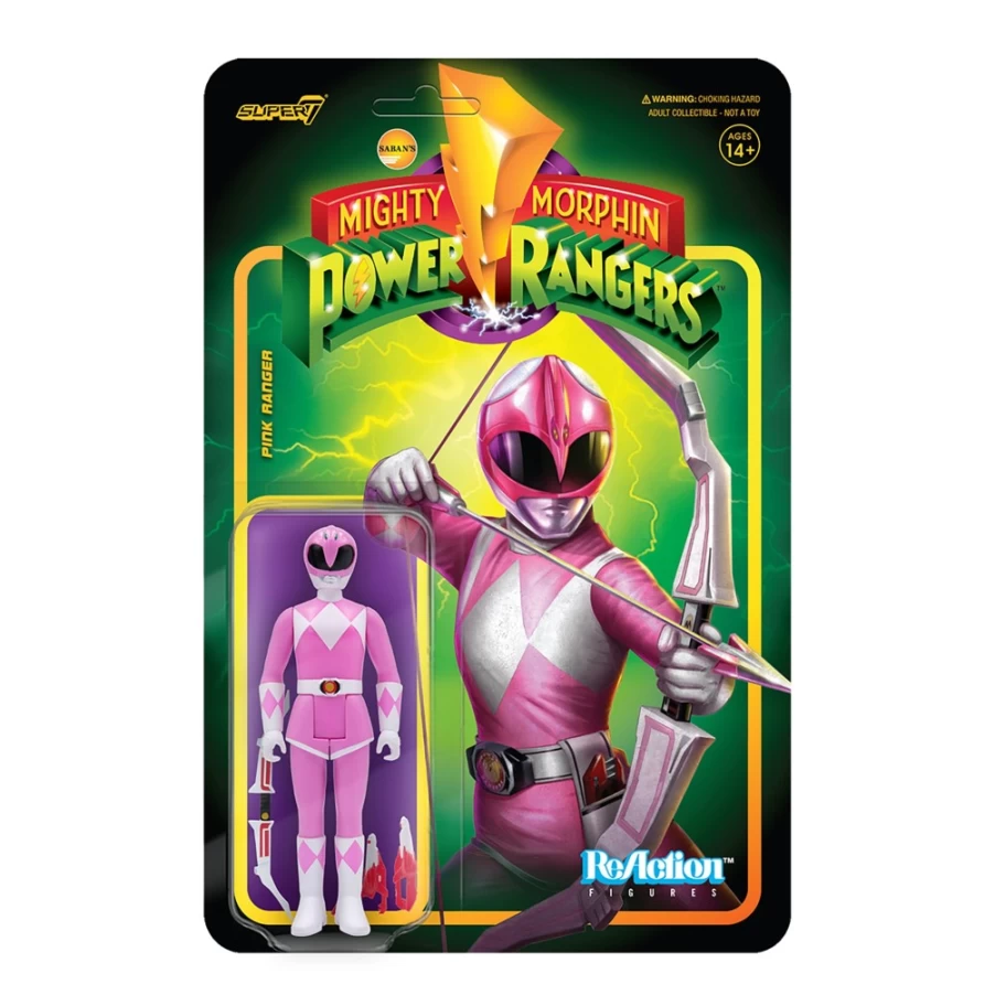 Super7 Mighty Morphin Power Rangers Pink Ranger Action Figure - Wave 2 Collectible