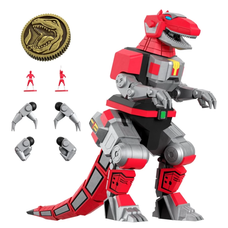 Super7 Mighty Morphin Power Rangers Ultimates Wave 1 Tyrannosaurus Dinozord Action Figure Collectible